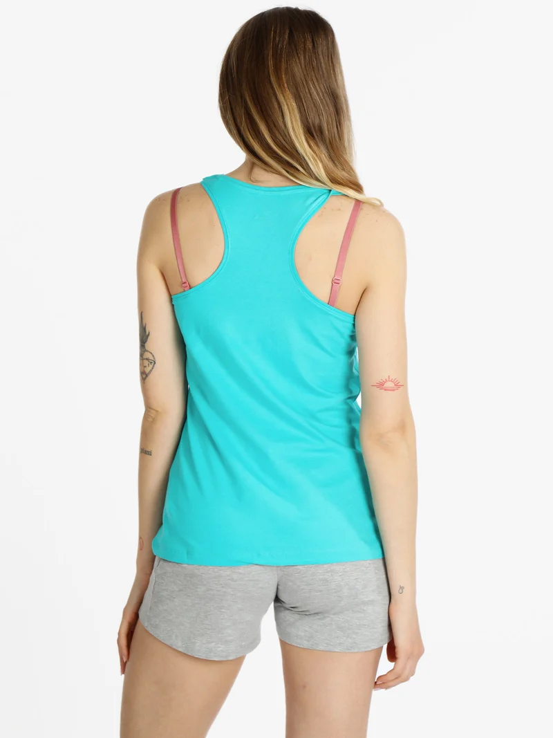 Canotta vogatore donna sportiva - turchese