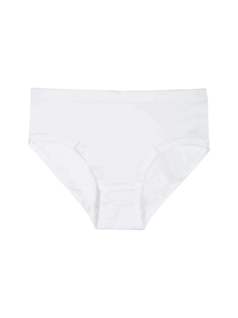 Confezione da 3 slip midi da donna in cotone bielastico - bianco