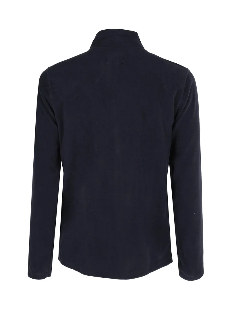 Felpa da uomo a zip intera in micopile - blu scuro