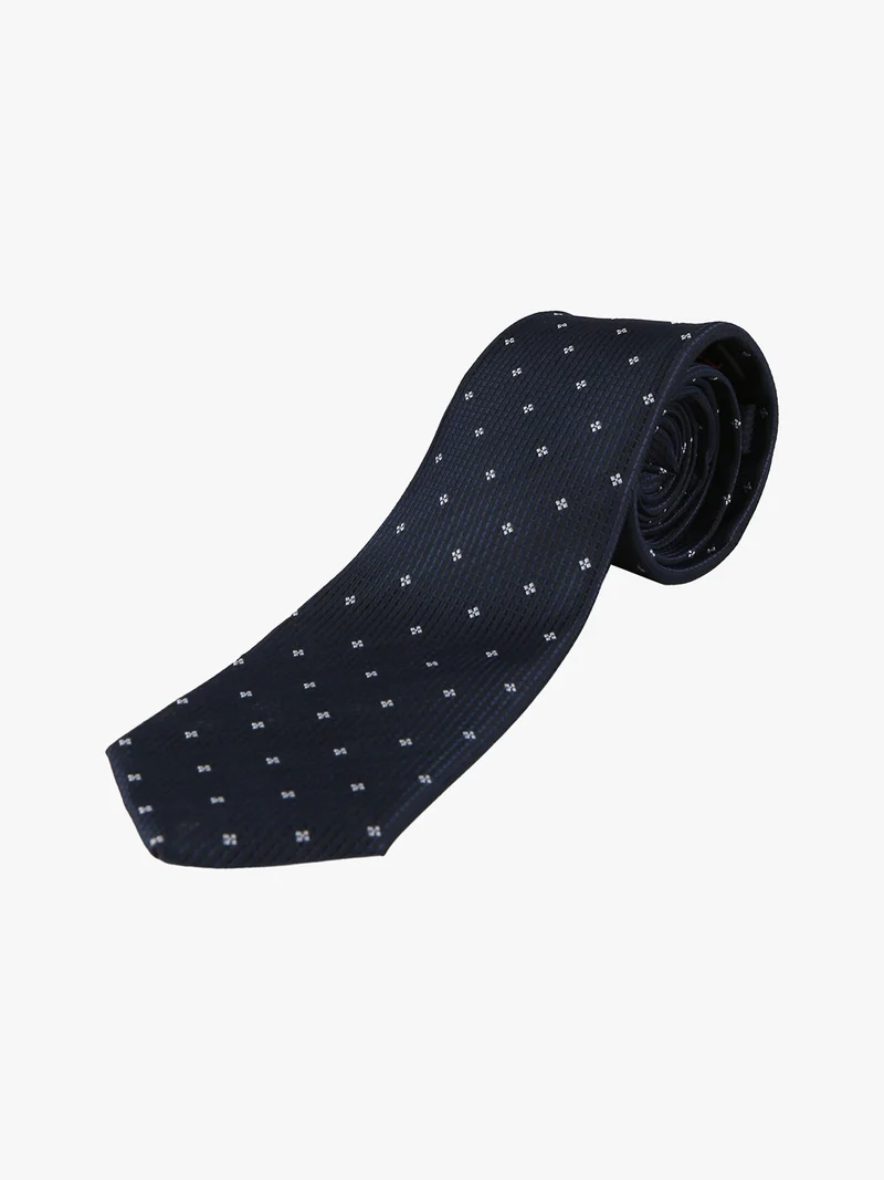 Cravatta classica da uomo con stampe - blu scuro