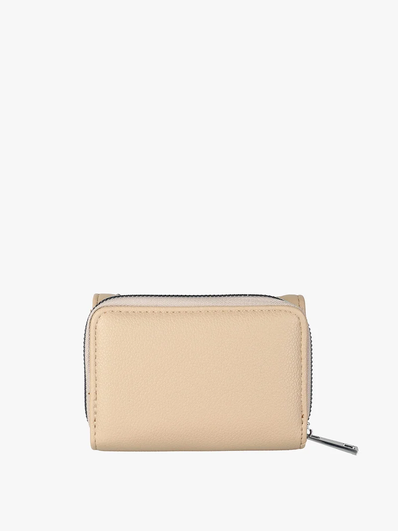 Portafoglio mini da donna con borchie - khaki