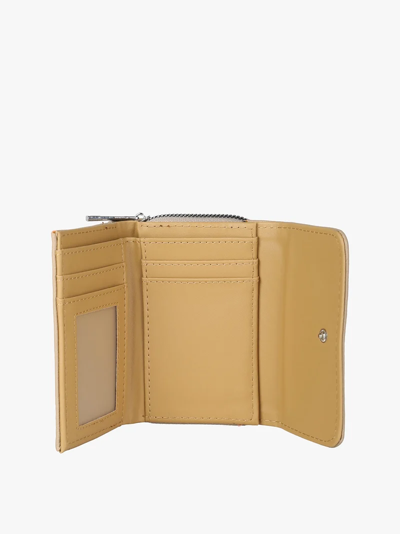 Portafoglio mini da donna con borchie - khaki