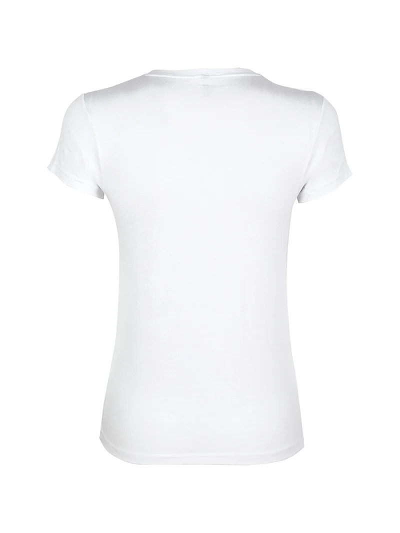 T-shirt intima donna manica corta in bamboo - bianco