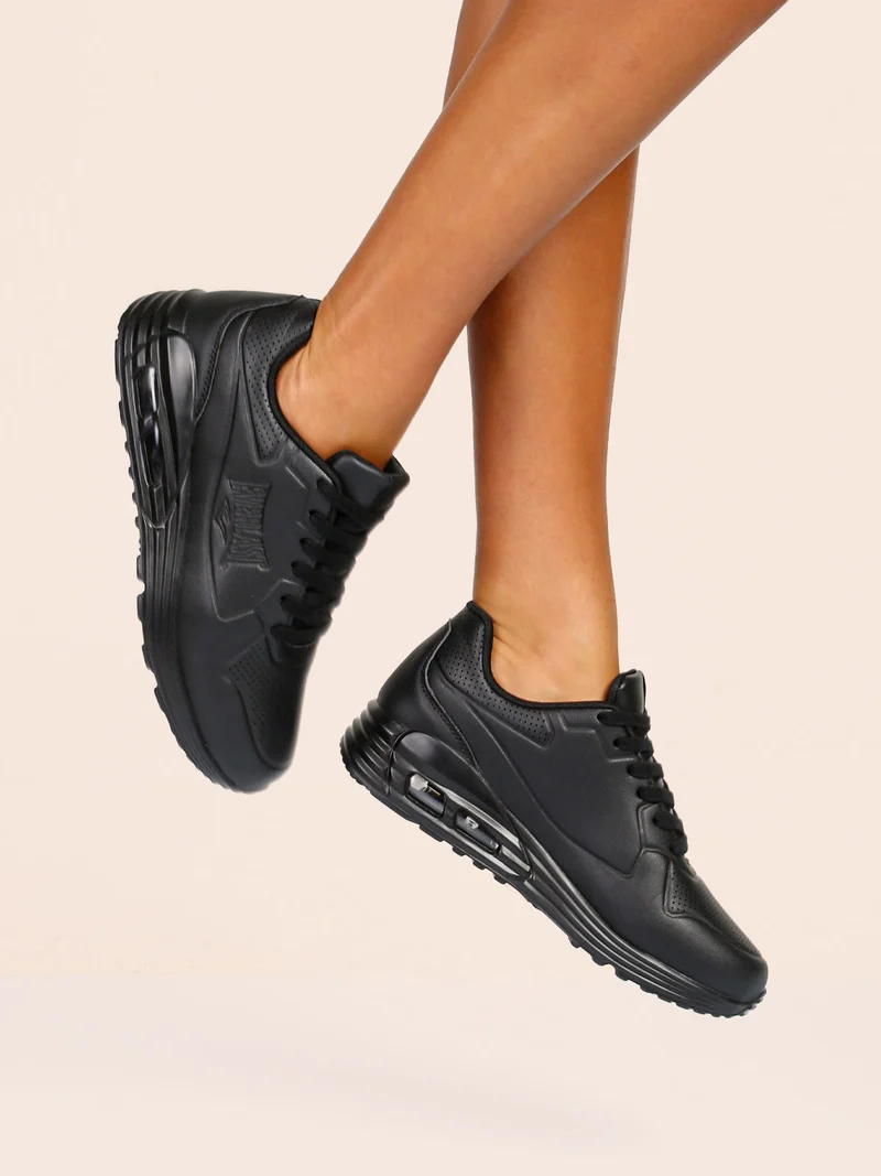 Sneakers donna stringate con air - nero