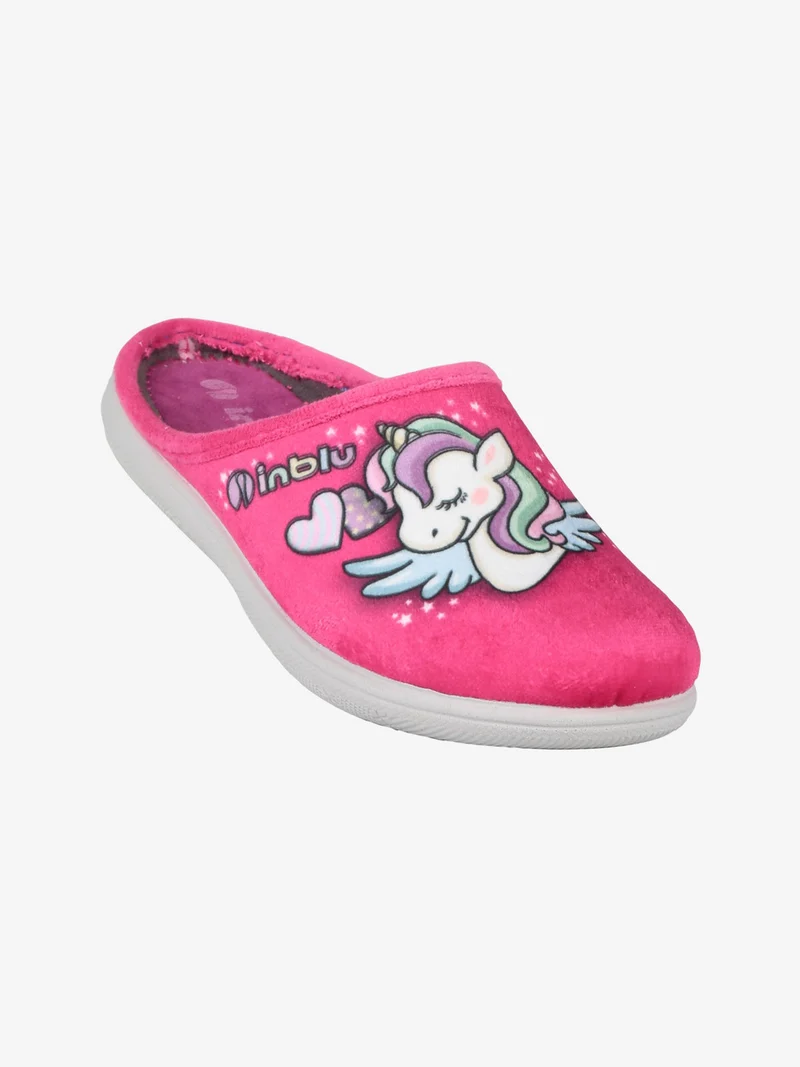 Pantofole bambina unicorno - fucsia