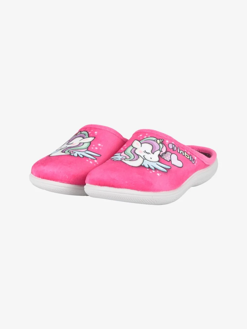 Pantofole bambina unicorno - fucsia