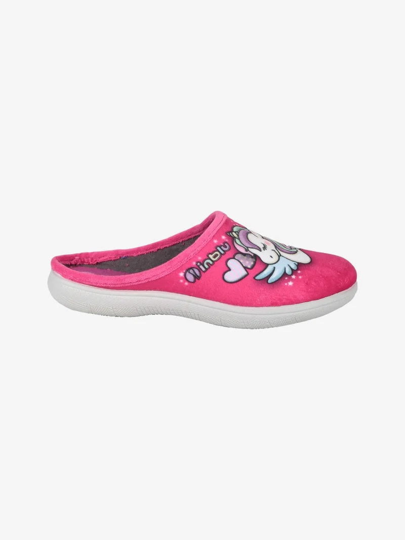 Pantofole bambina unicorno - fucsia