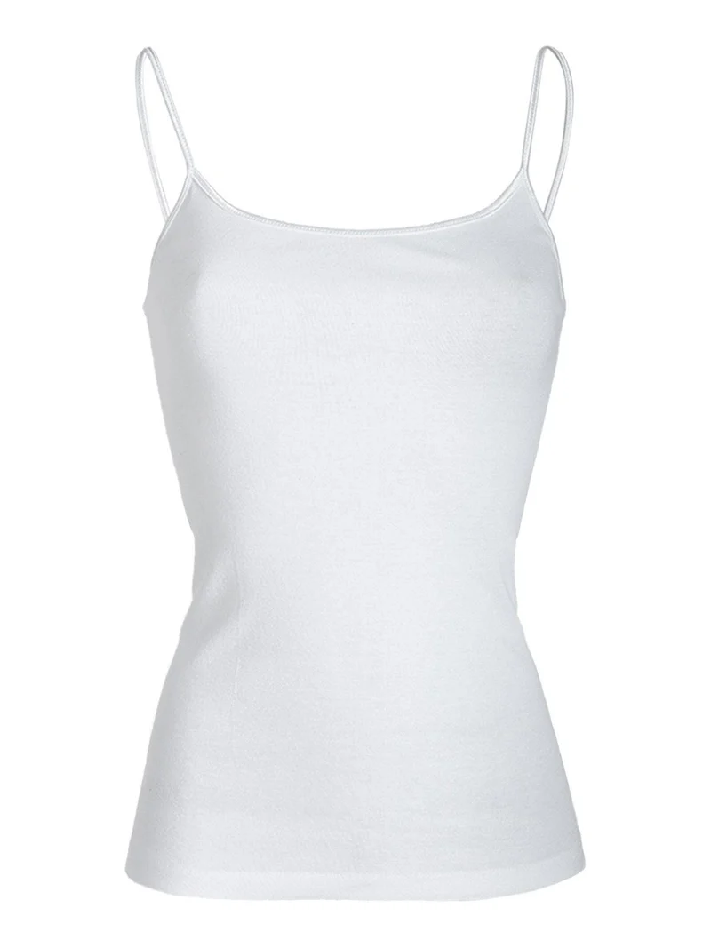Canotta intima donna con spalline - bianco