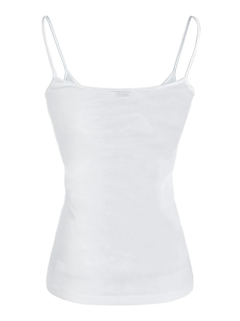 Canotta intima donna con spalline - bianco