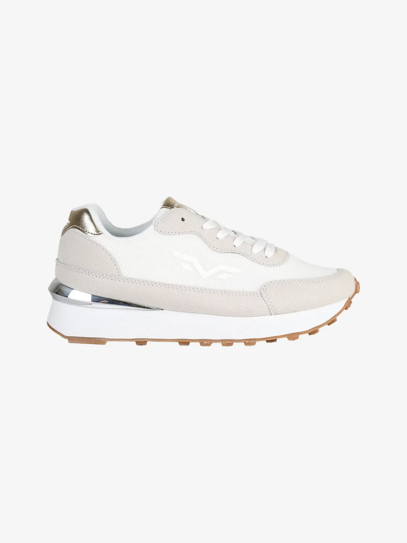 Sneakers donna con platform - bianco