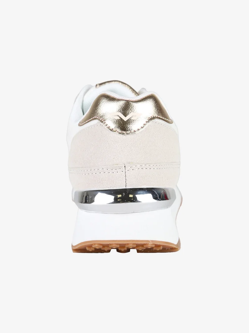 Sneakers donna con platform - bianco