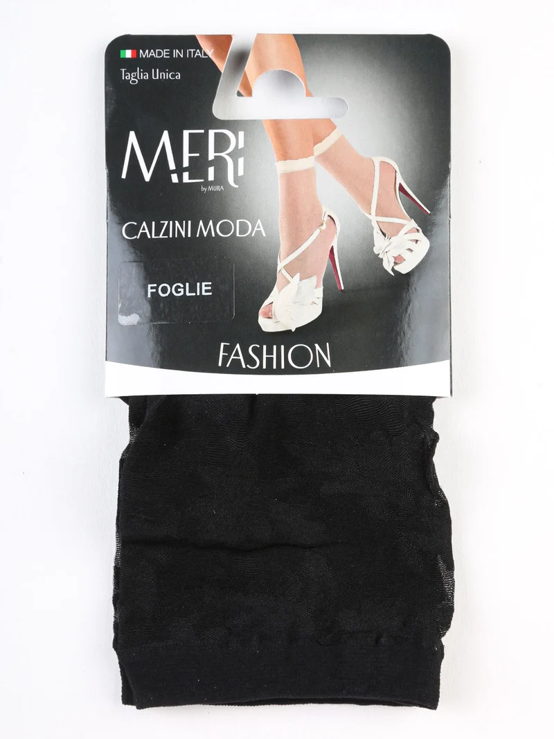 Gambaletti donna 20 denari con ricami - nero