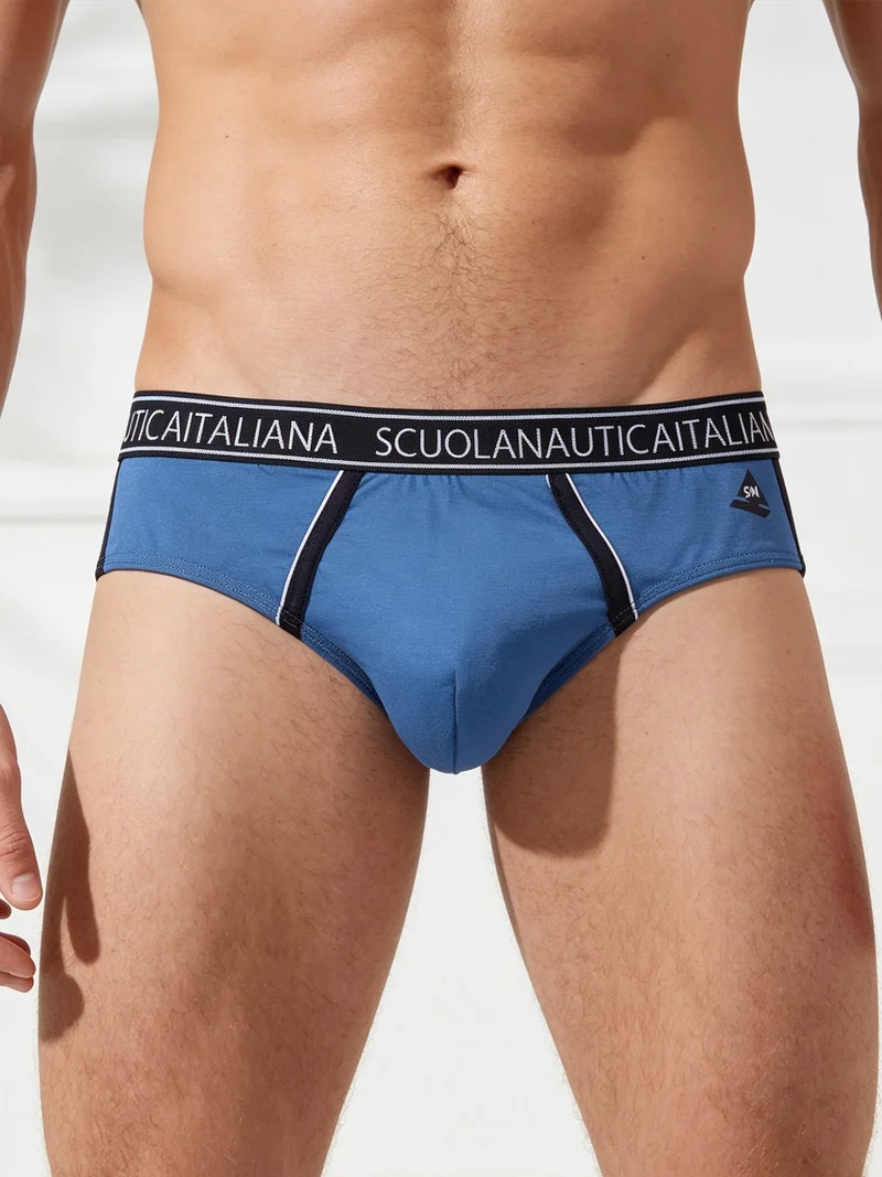 Slip uomo in cotone - bluette