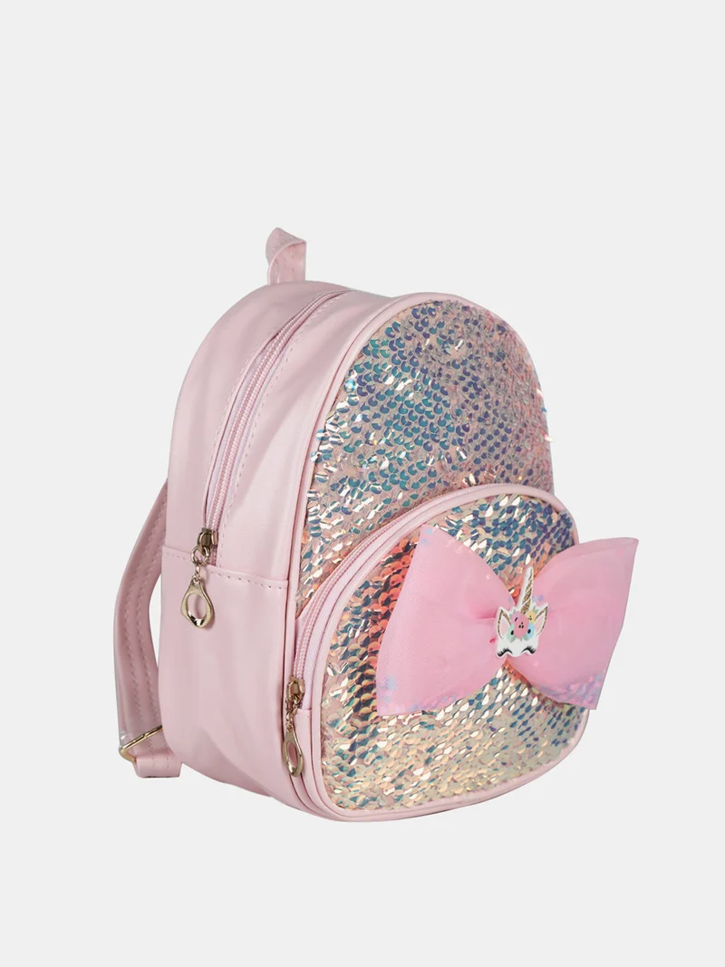 Zainetto da bambina con paillettes luccicanti - cipria