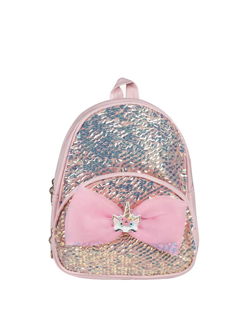 Zainetto da bambina con paillettes luccicanti - cipria