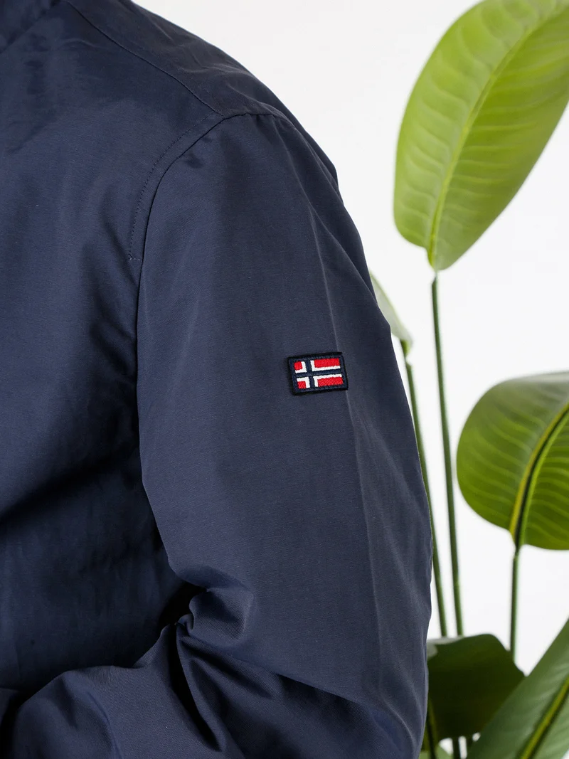 Giacca a vento da uomo con zip - blu scuro