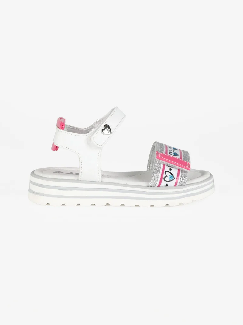 Sandali da ragazza con glitter - bianco