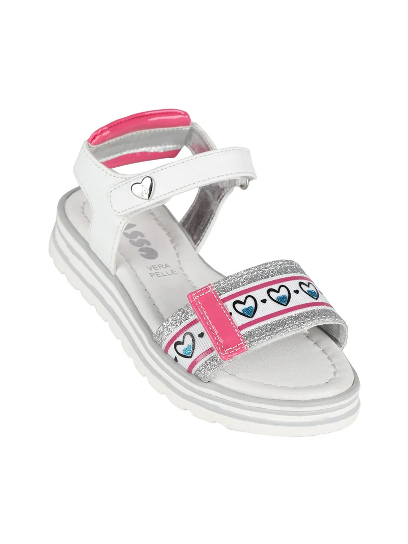 Sandali da ragazza con glitter - bianco
