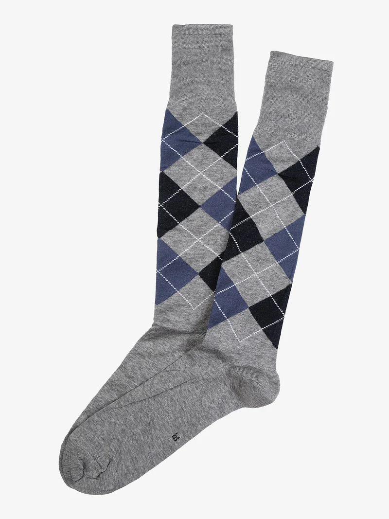 Calze lunghe da uomo in cotone mercerizzato - grigio chiaro