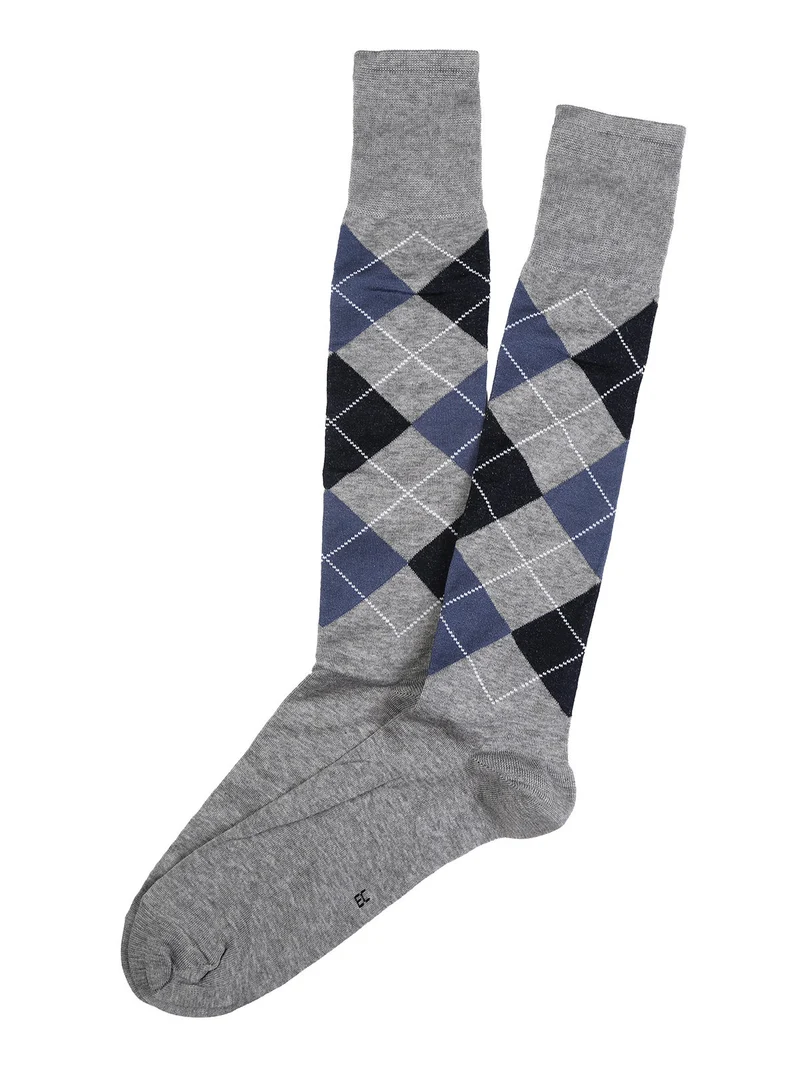Calze lunghe da uomo in cotone mercerizzato - grigio chiaro