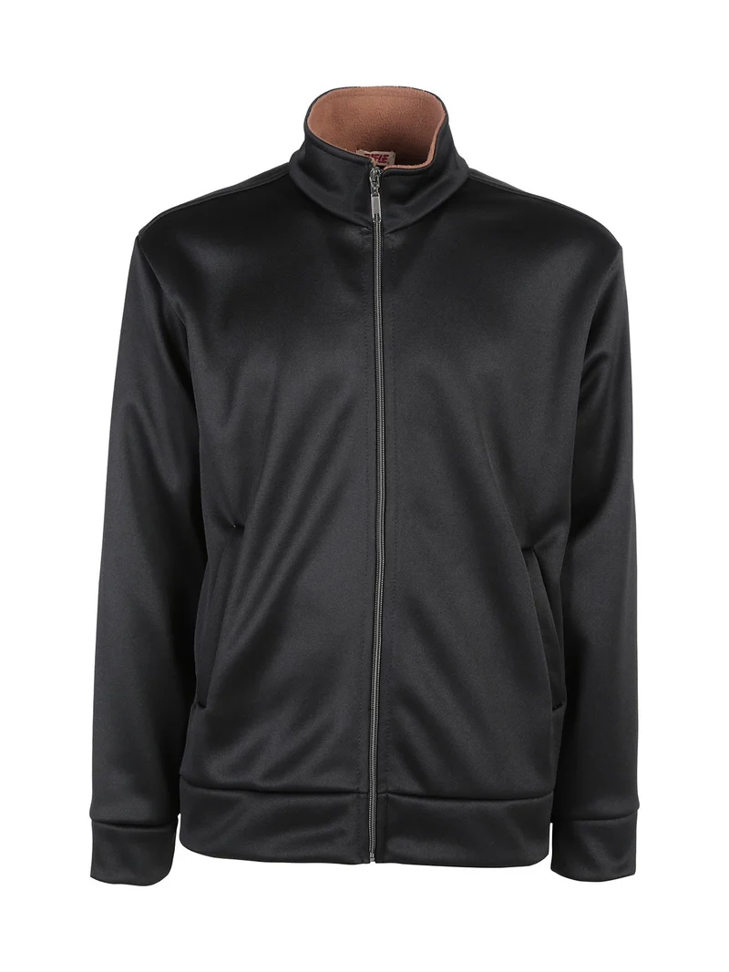 Felpa giacca da uomo con zip intera - nero