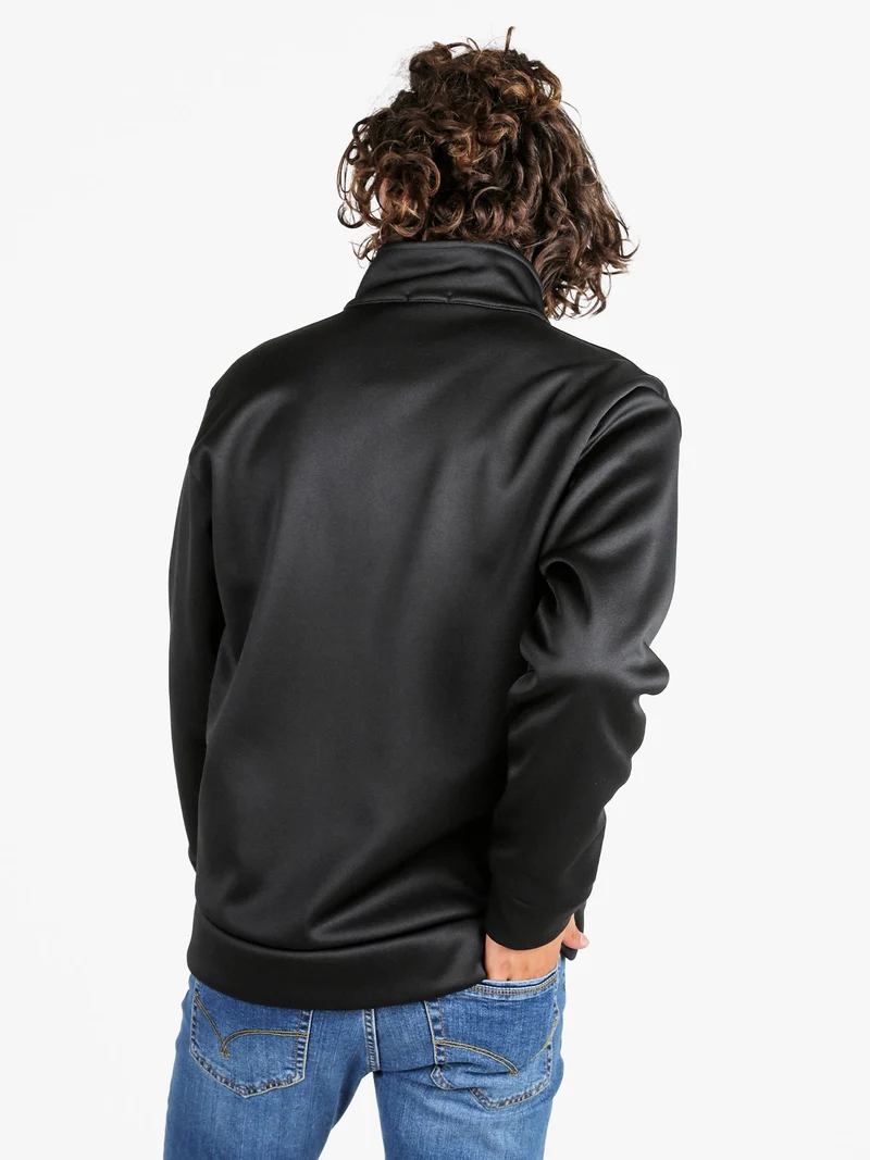 Felpa giacca da uomo con zip intera - nero