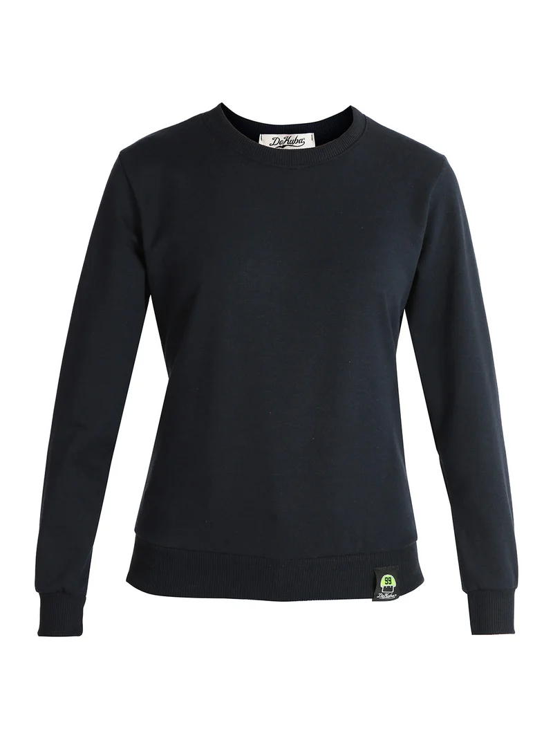 Felpa leggera donna girocollo - blu scuro