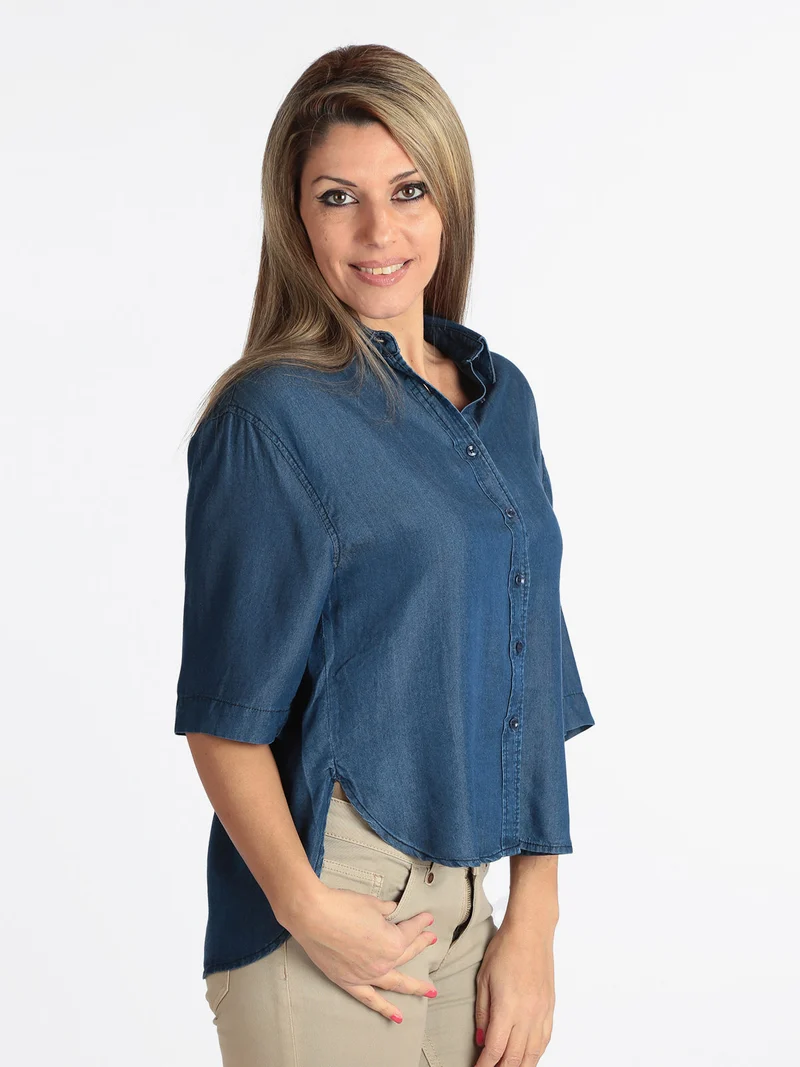 Camicia donna effetto jeans