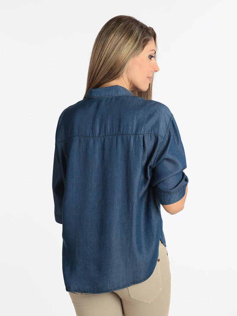 Camicia donna effetto jeans