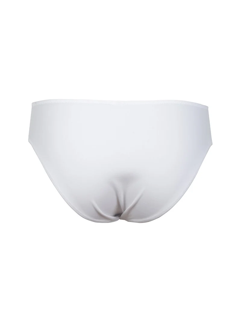 5100 Slip donna in microfibra con pizzo - bianco