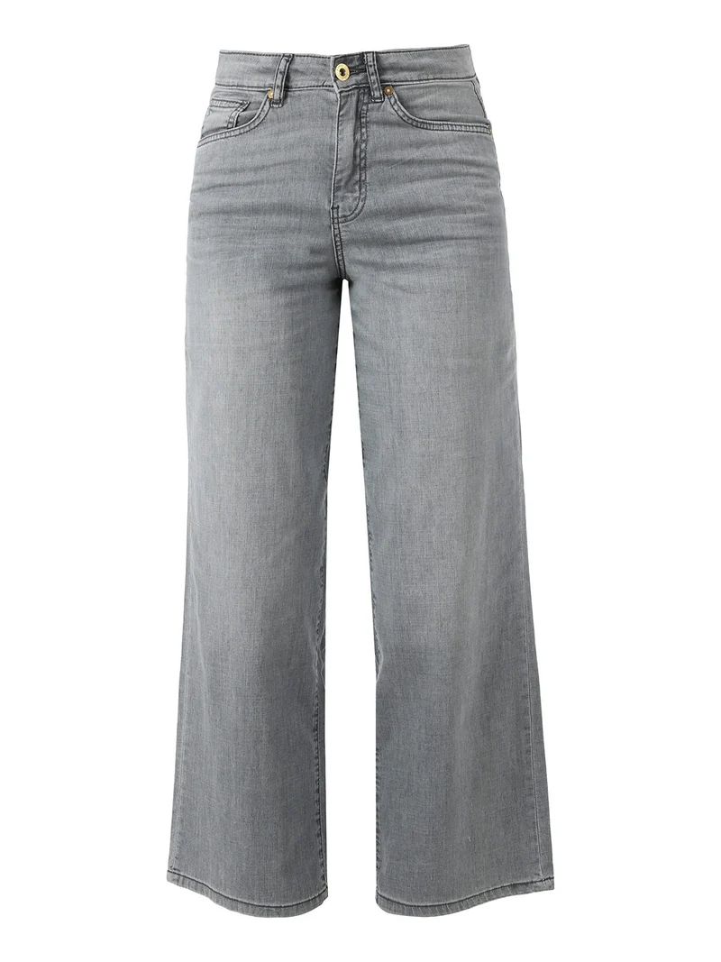 Jeans donna a gamba larga - grigio