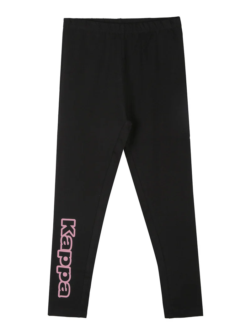 Leggings sportivo da bambina con logo - nero