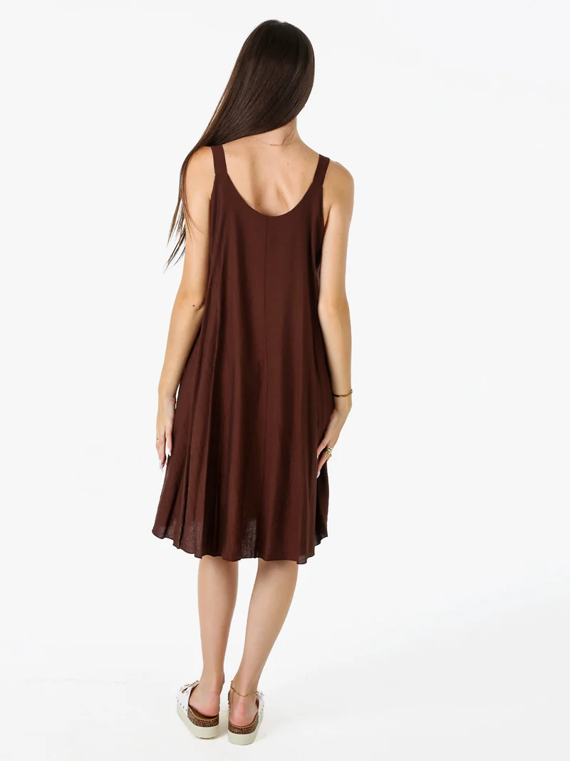 Abito corto da donna oversize a spalla stretta - moro