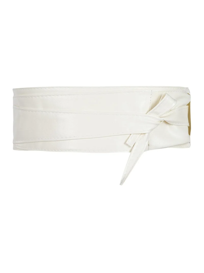 Cintura a fascia vita alta - bianco