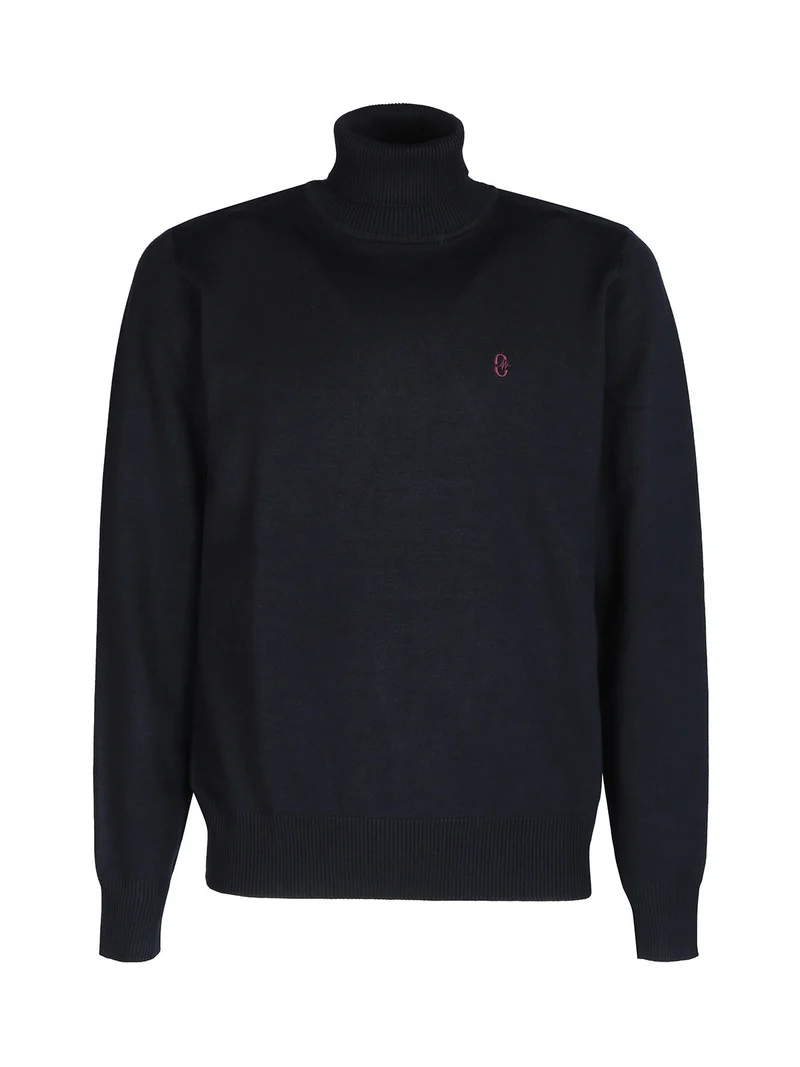 Pullover dolcevita da uomo - blu scuro