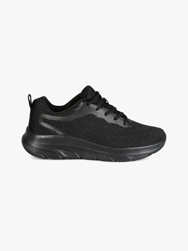 Sneakers sportive da donna in tessuto - nero