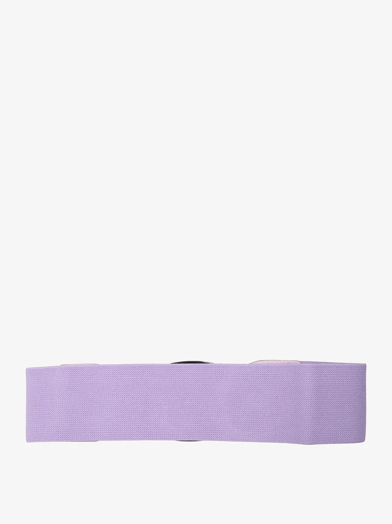 Cintura elasticizzata da donna con fibbia argentata - lilla