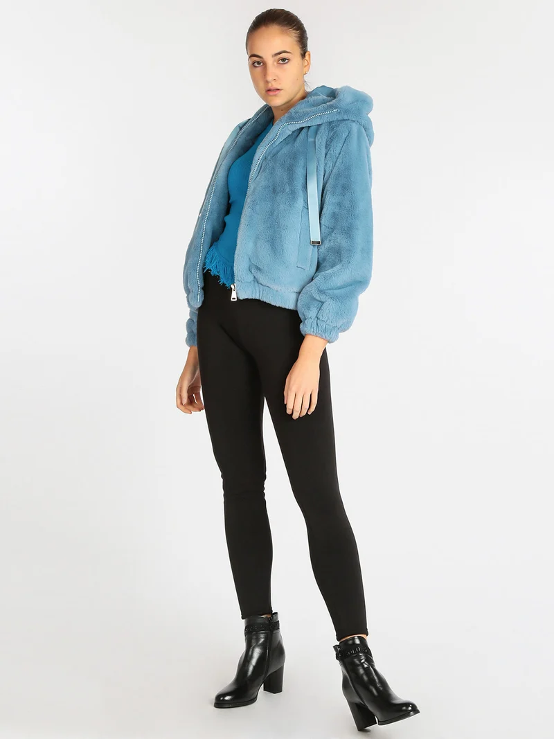 Leggings da donna interno imbottito - nero