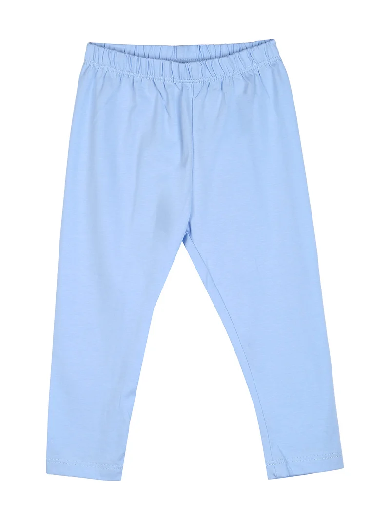 Completo 2 pezzi da neonata con maglietta e leggings - azzurro