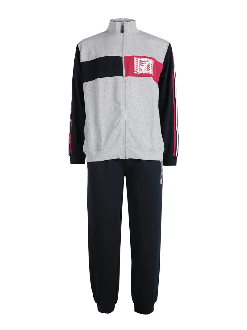 Completo tuta da uomo 2 pezzi con zip - grigio
