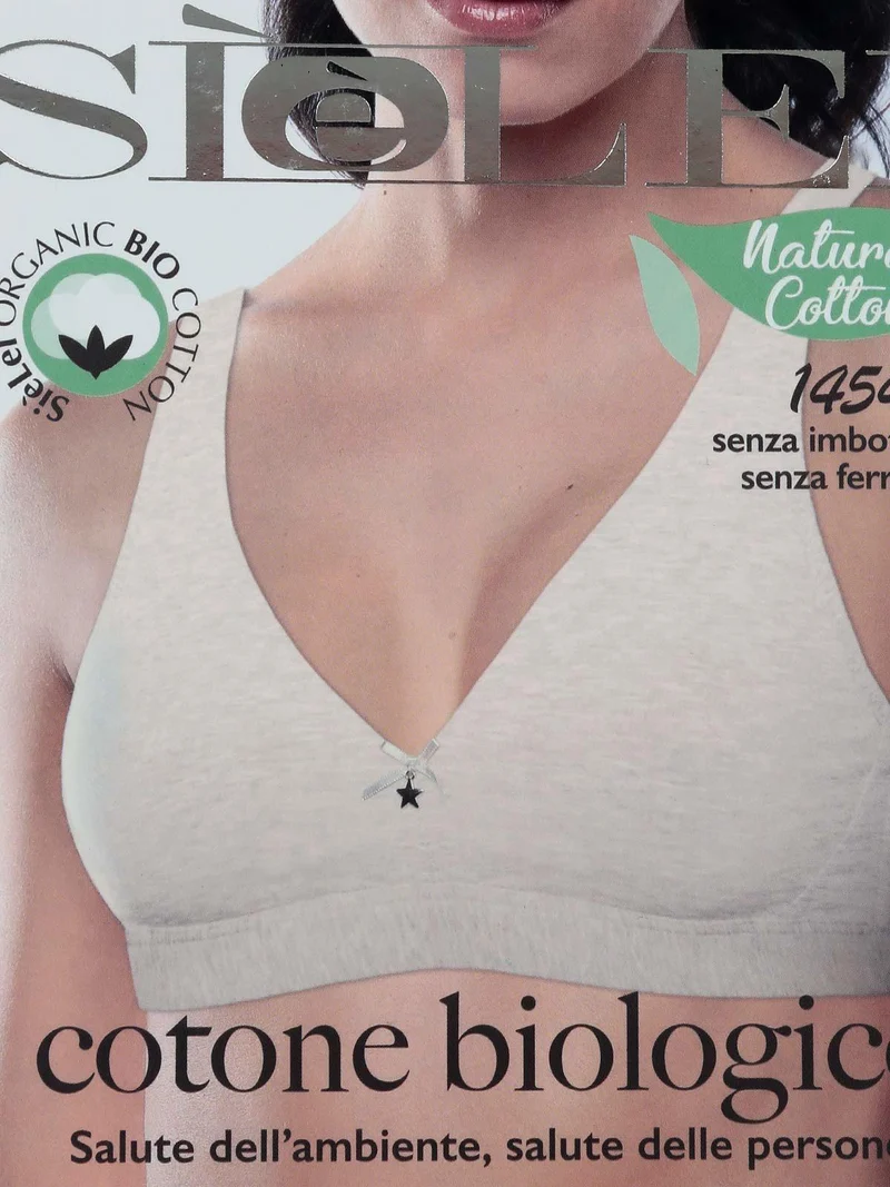 1454 Reggiseno a triangolo preformato coppa B - grigio