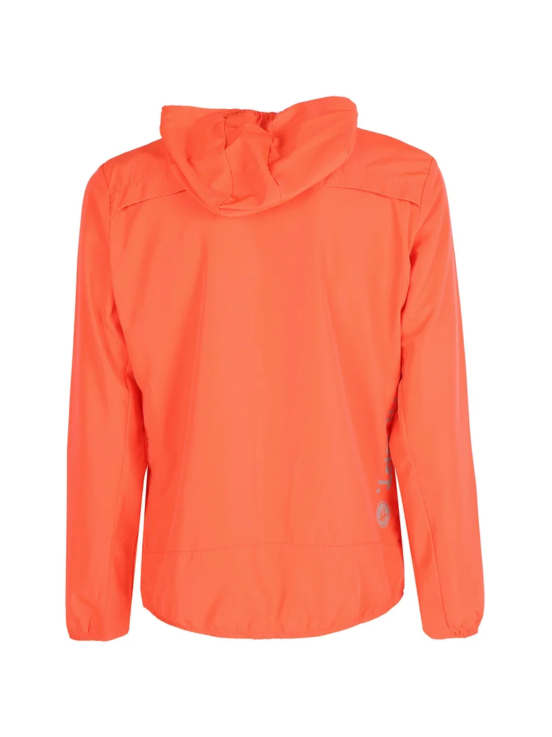 Giacca running da uomo con cappuccio - arancione