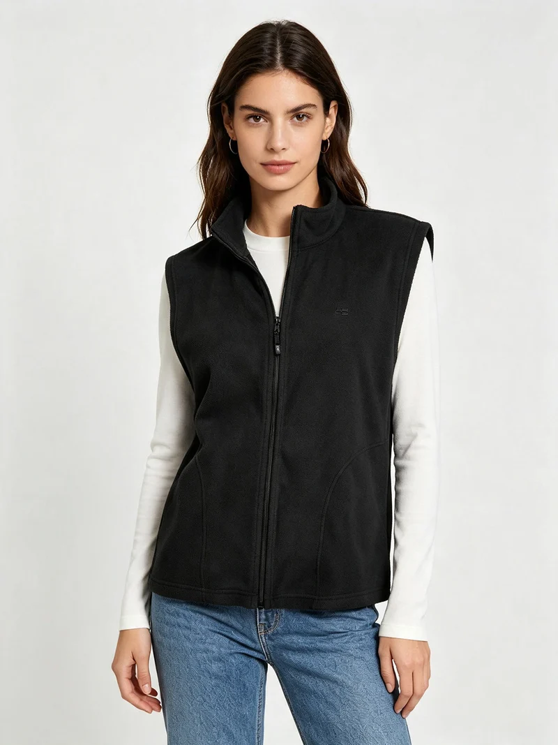 Gilet da donna in pile - nero