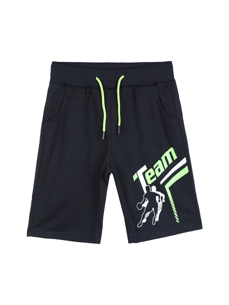Bermuda sportivi da bambino con coulisse - blu scuro