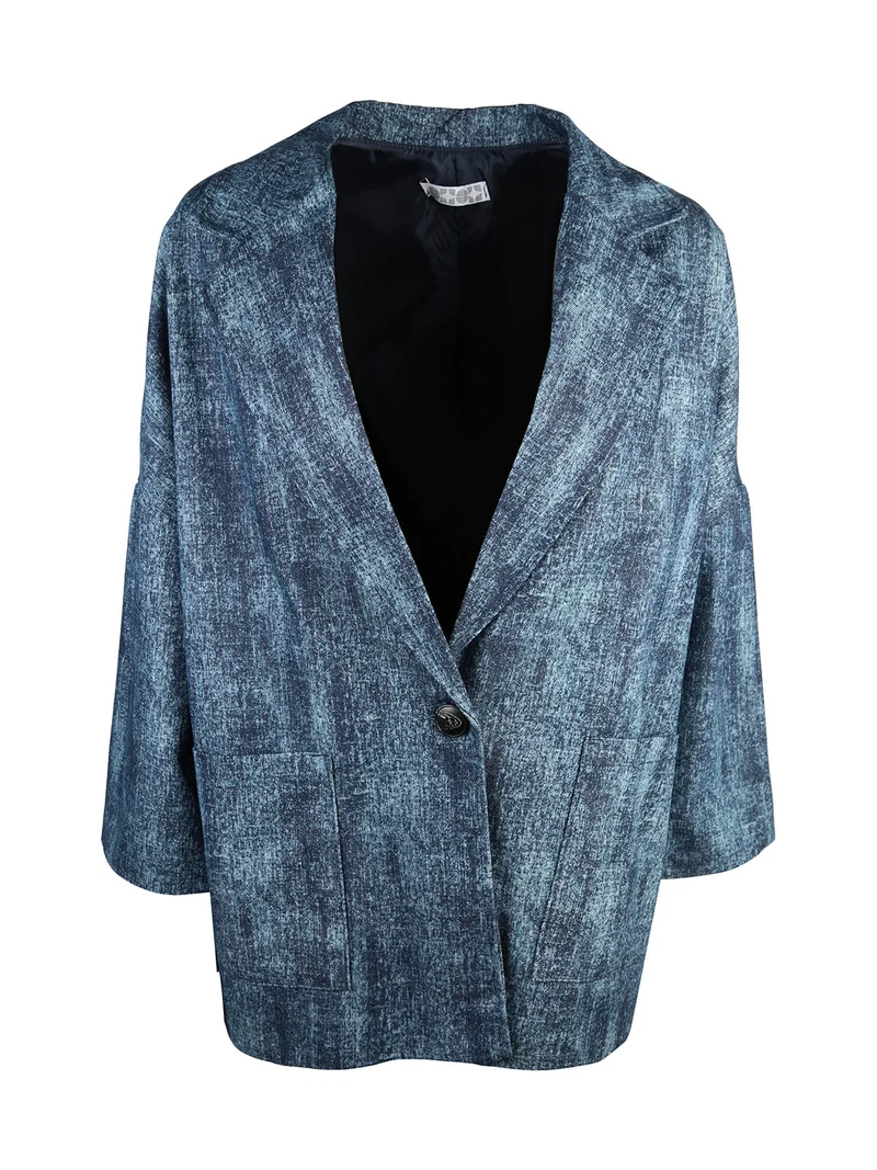 Giacca oversize da donna con spalle cadenti - blu