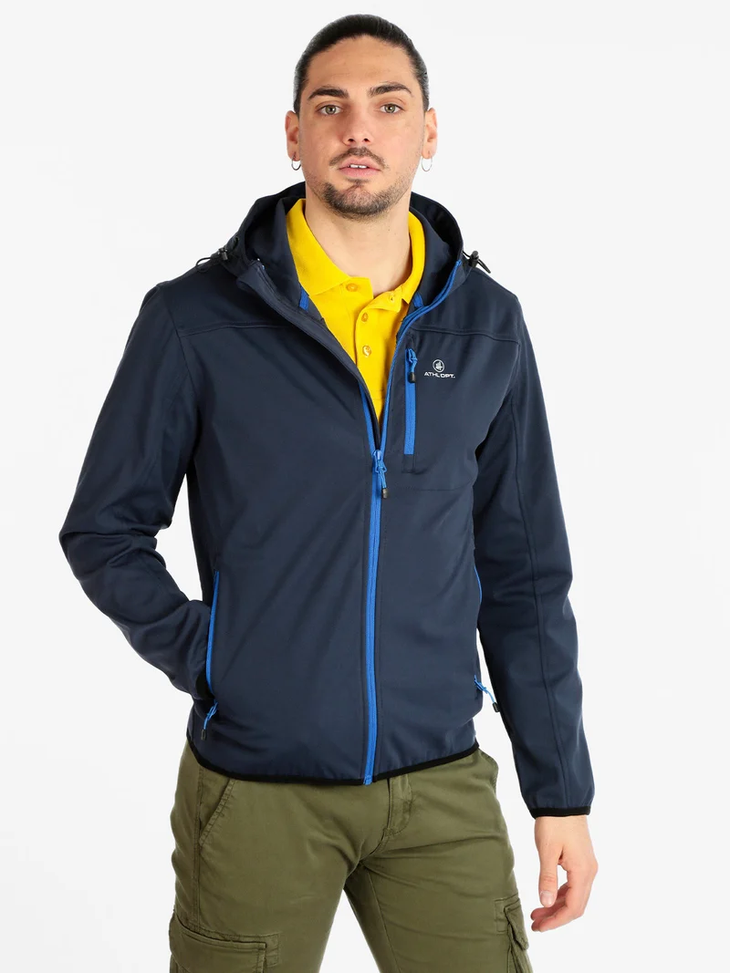 Giacca leggera impermeabile da uomo - blu scuro
