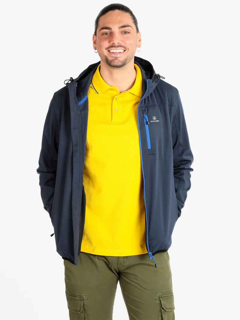 Giacca leggera impermeabile da uomo - blu scuro