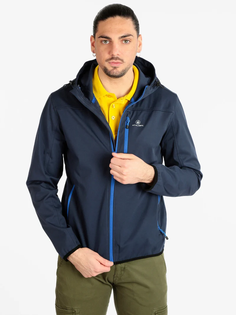 Giacca leggera impermeabile da uomo - blu scuro