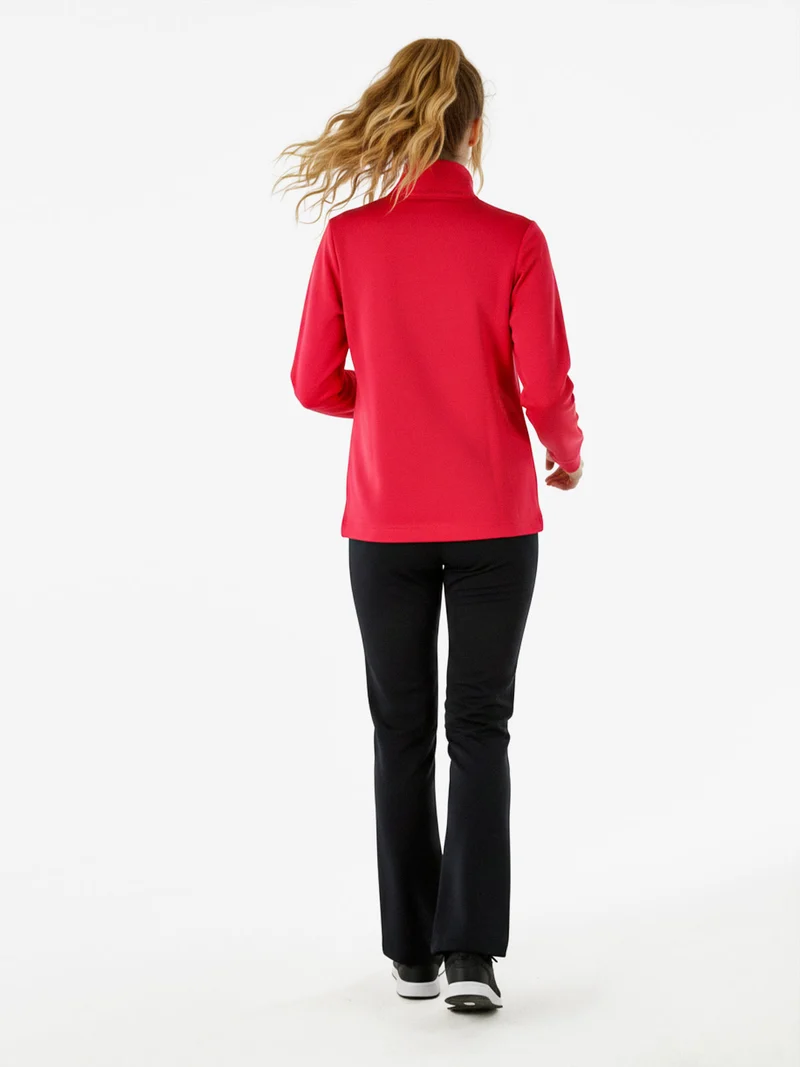 Completo tuta da donna 2 pezzi in cotone full zip - fragola