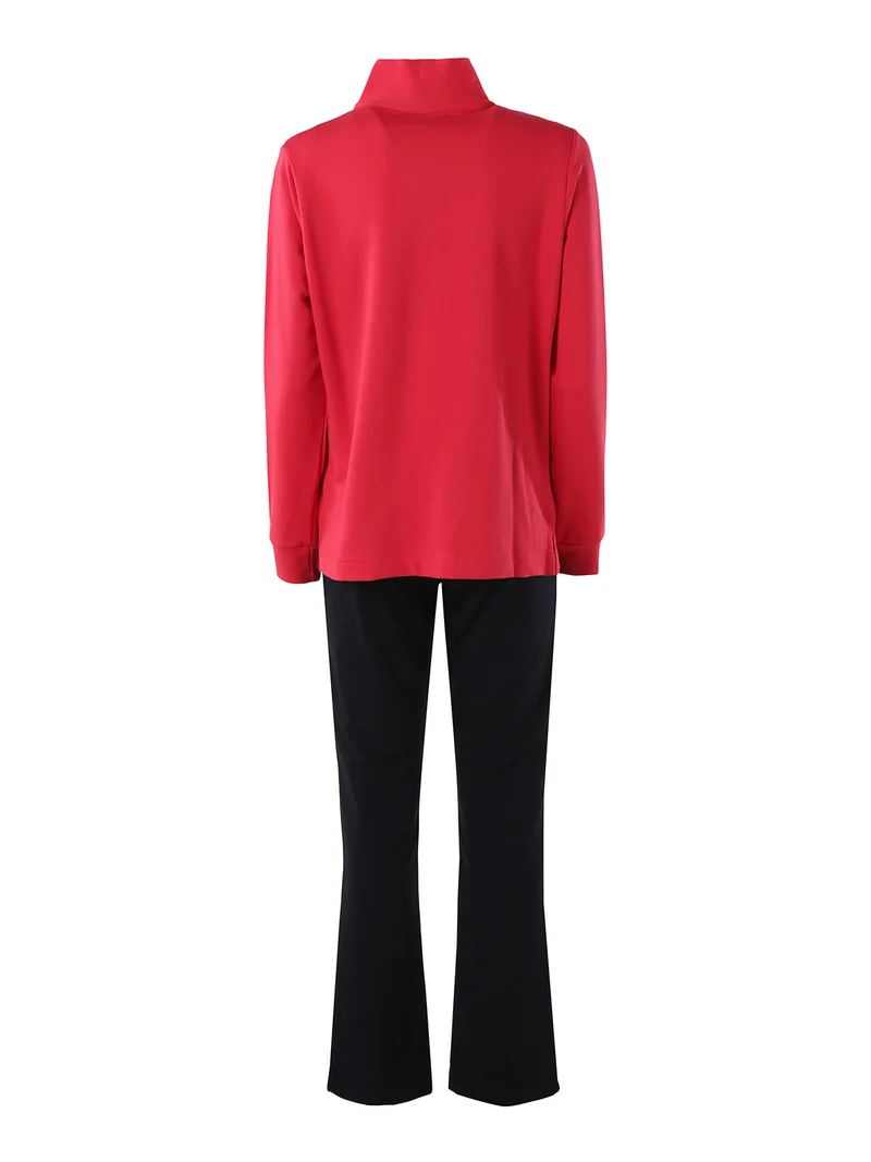 Completo tuta da donna 2 pezzi in cotone full zip - fragola